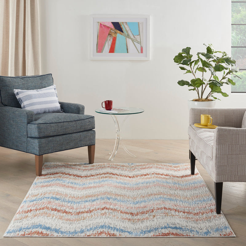 media image for elation ivory multicolor rug by nourison 99446840264 redo 6 260
