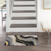 Nourison Home Prismatic Charcoal Grey Modern Rug By Nourison Nsn 099446100061 6