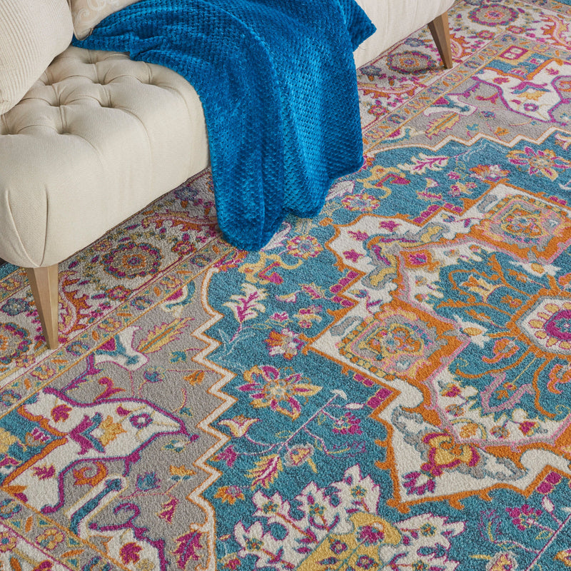 media image for passion teal multi rug by nourison 99446486387 redo 6 269