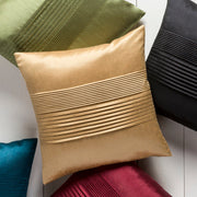 Solid Pleated Dark Green Pillow Styleshot 2 Image