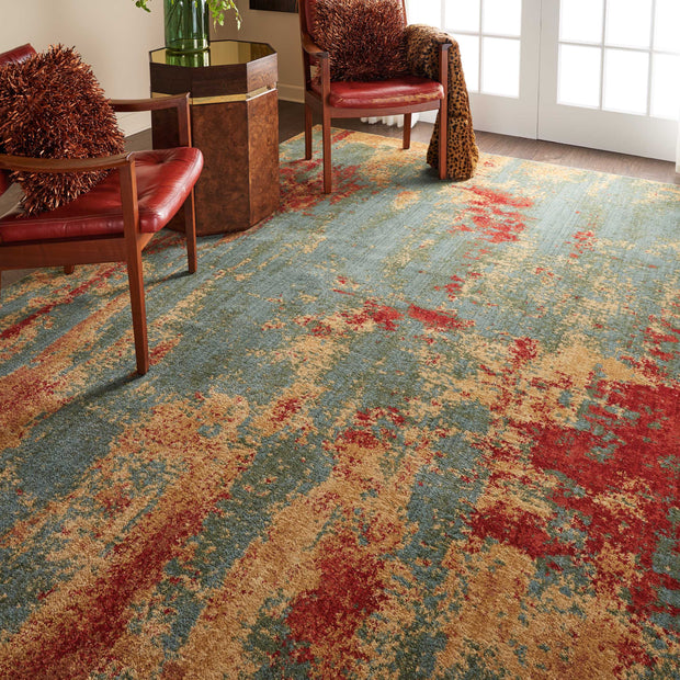 somerset teal multicolor rug by nourison nsn 099446264015 8