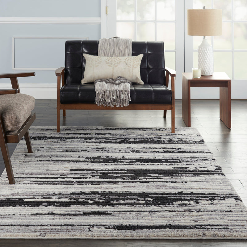 media image for zermatt ivory charcoal rug by nourison 99446759818 redo 4 219