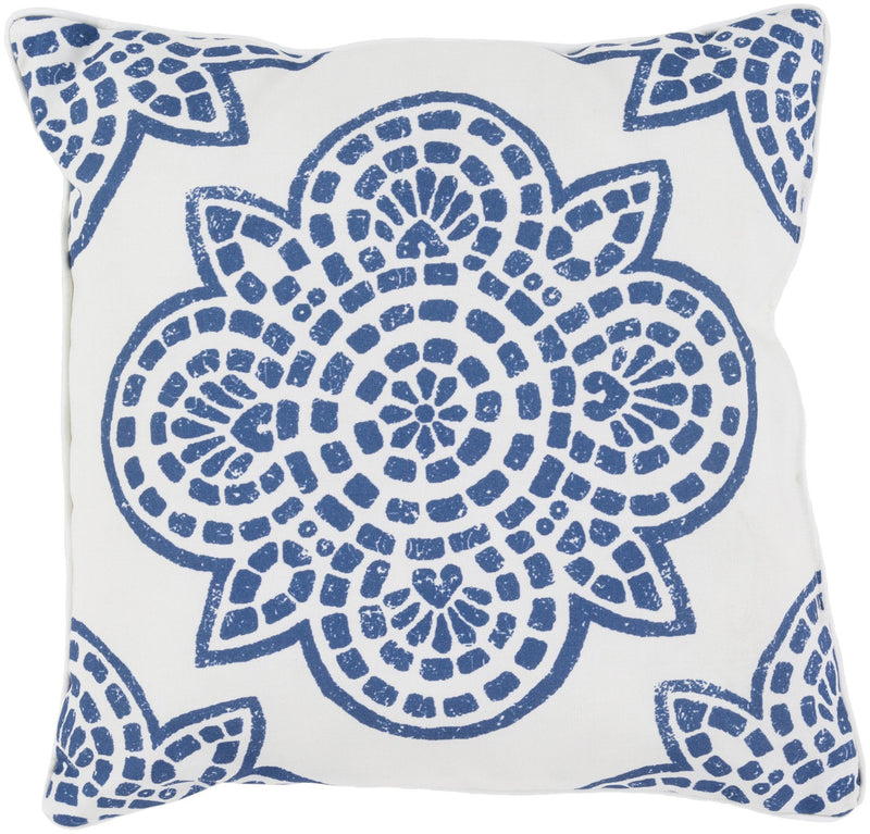 media image for Hemma 16" Outdoor Pillow in Cobalt & Ivory 288