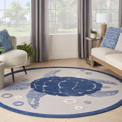 product image for Nourison Home Aloha Navy Blue Coastal Nautical Beach Rug By Nourison Nsn 099446135902 14 29