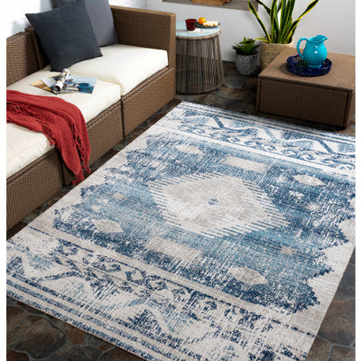 product image for Huntington Beach Indoor/Outdoor Blue Rug Roomscene Image 91