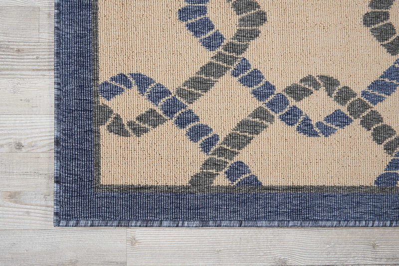 media image for caribbean ivory blue rug by nourison nsn 099446375209 2 213