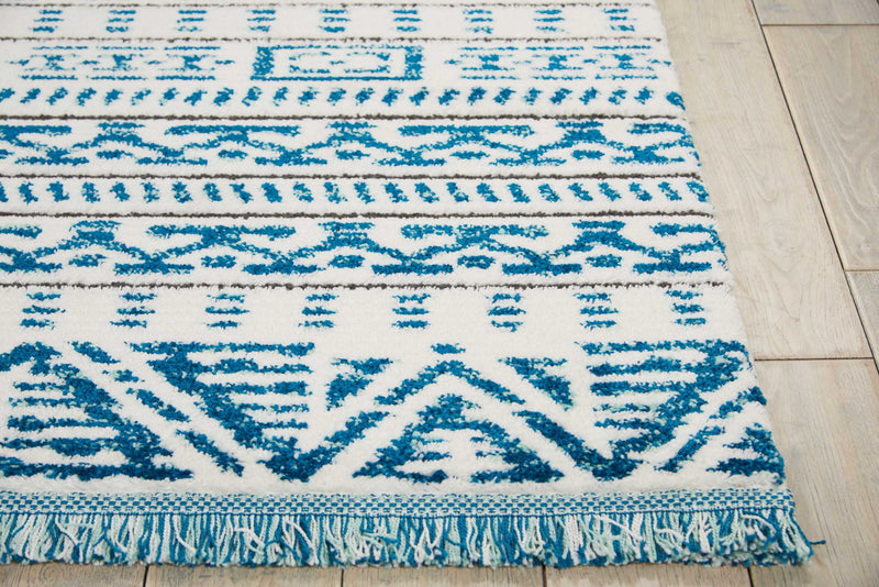 media image for kamala ivory blue rug by nourison nsn 099446407580 4 249