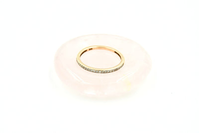 product image for Rose Quartz Crystal Ring Holder I Worry Stone by Tiny Bandit 85