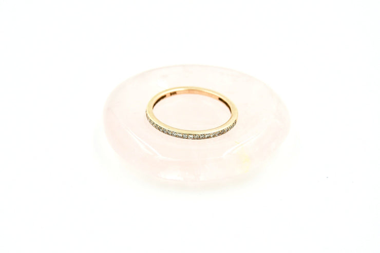 Rose Quartz Crystal Ring Holder I Worry Stone by Tiny Bandit