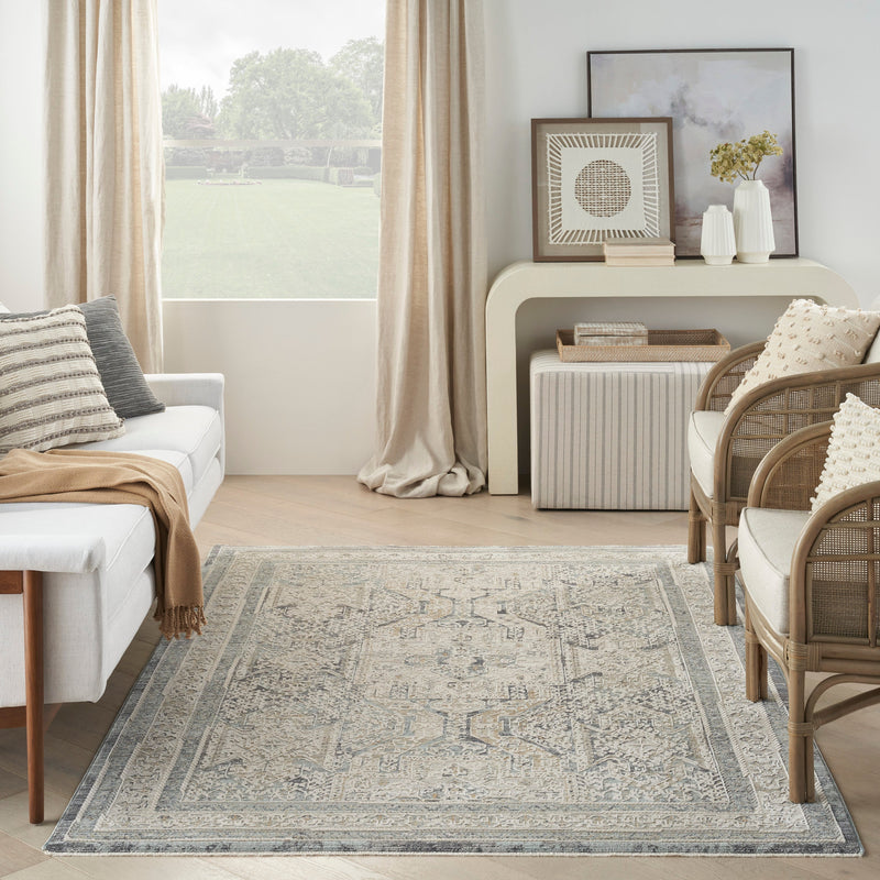 media image for lynx ivory charcoal rug by nourison 99446082619 redo 10 237