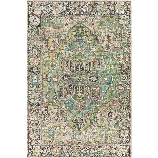 media image for Iris Green Rug Flatshot Image 299