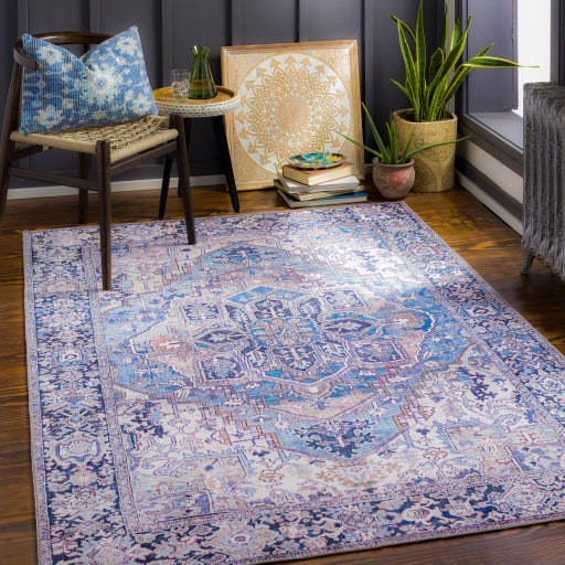 media image for Iris Blue Rug Roomscene Image 26