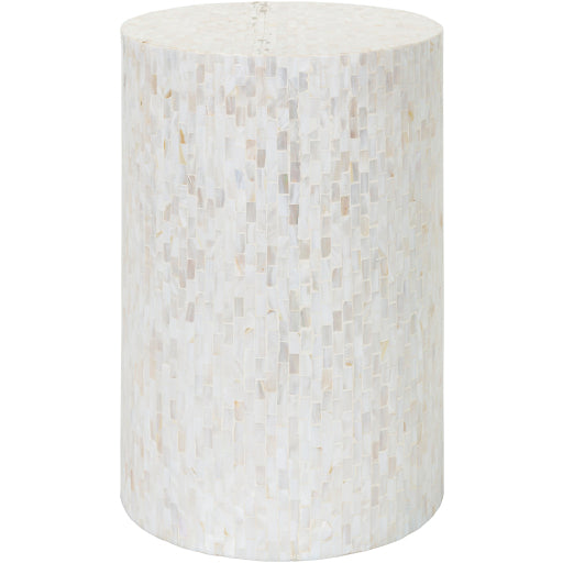 media image for Iridescent Shell Ivory End Table Flatshot Image 283