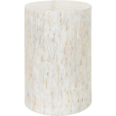 product image for Iridescent Shell Ivory End Table Flatshot Image 96