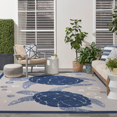 product image for Nourison Home Aloha Navy Blue Coastal Nautical Beach Rug By Nourison Nsn 099446135902 19 59