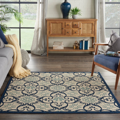 product image for caribbean ivory navy rug by nourison nsn 099446334176 11 84