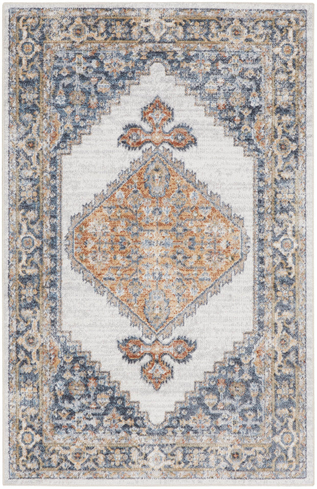 Nourison Home Astra Machine Washable Grey Gold Vintage Rug By Nourison Nsn 099446124401 1