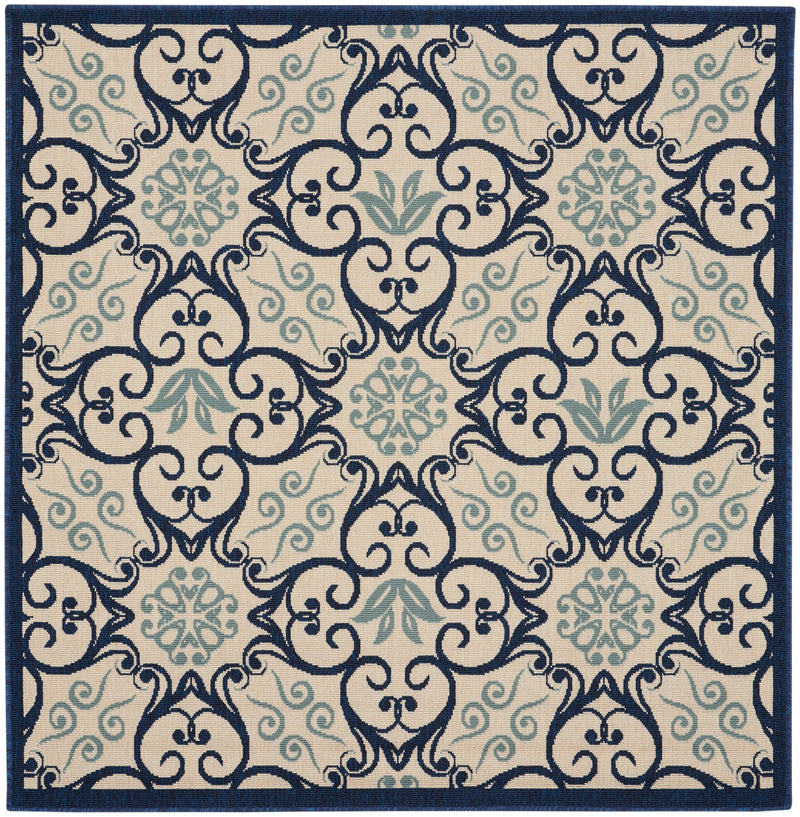 media image for caribbean ivory navy rug by nourison nsn 099446334176 2 211