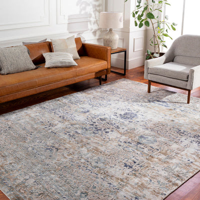 product image for Jordan Viscose Dark Blue Rug Roomscene Image 18