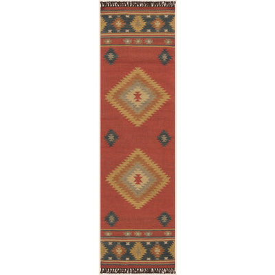 product image for Jewel Tone Wool Dark Red Rug Flatshot 4 Image 42