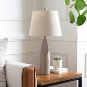 June Linen Brown Table Lamp Styleshot Image