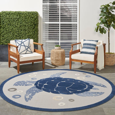 product image for Nourison Home Aloha Navy Blue Coastal Nautical Beach Rug By Nourison Nsn 099446135902 21 42