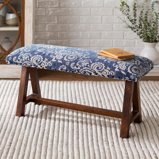 Kanpur Cotton Upholstered Bench in Various Colors Roomscene Image