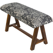 Kanpur Cotton Upholstered Bench in Various Colors Flatshot Image