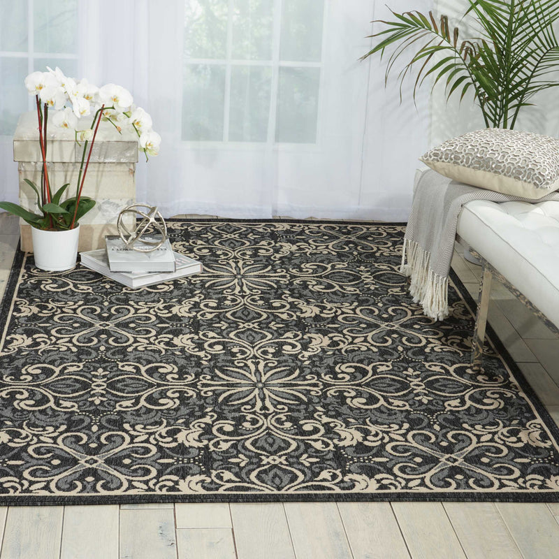 media image for caribbean charcoal rug by nourison nsn 099446374875 6 238