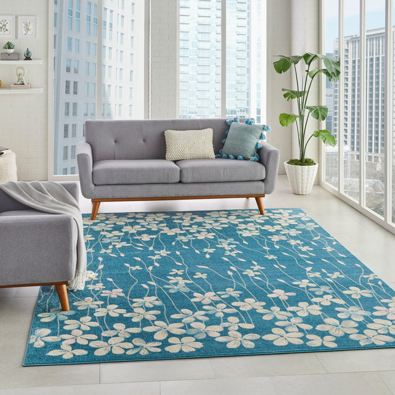media image for tranquil turquoise rug by nourison 99446484901 redo 7 253