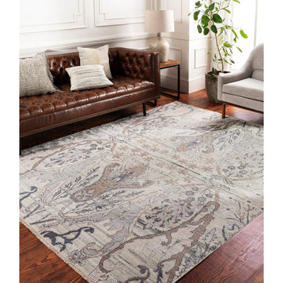 product image for Kushal Viscose Silver Gray Rug Roomscene Image 2 52