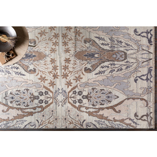 media image for Kushal Viscose Silver Gray Rug Styleshot Image 286