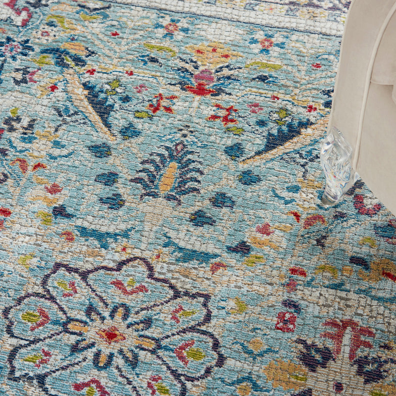 media image for ankara global teal multicolor rug by nourison 99446498366 redo 6 278