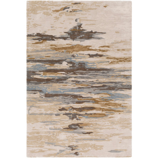 media image for Kavita Viscose Beige Rug Flatshot Image 278