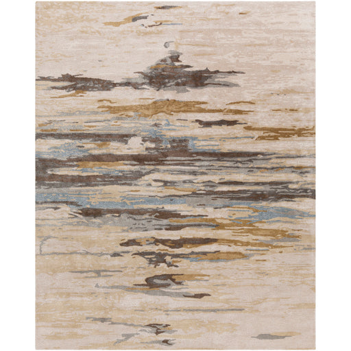 media image for Kavita Viscose Beige Rug Flatshot 2 Image 267