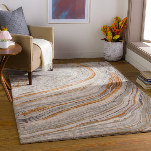 media image for Kavita Viscose Grey Rug Roomscene Image 265