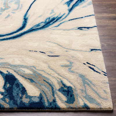 product image for Kavita Viscose Blue Rug Front Image 68