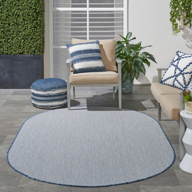 Nourison Home Courtyard Ivory Blue Modern Rug By Nourison Nsn 099446161444 25