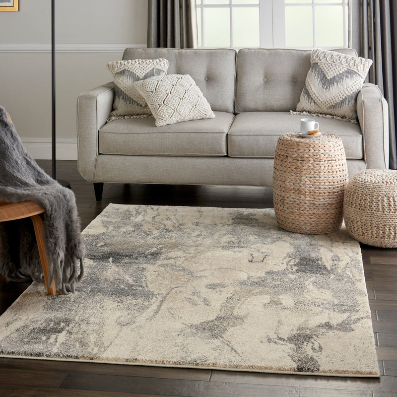 media image for fusion cream grey rug by nourison 99446488329 redo 6 261