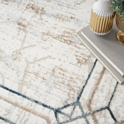 product image for Nourison Home Glitz Ivory Taupe Mid Century Modern Rug By Nourison Nsn 099446134189 13 94