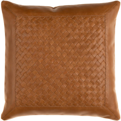 product image for Lawdon Leather Camel Pillow Flatshot Image 84