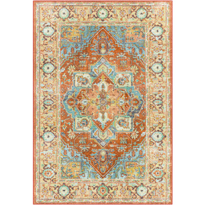 product image for Leicester Orange Rug Flatshot Image 66