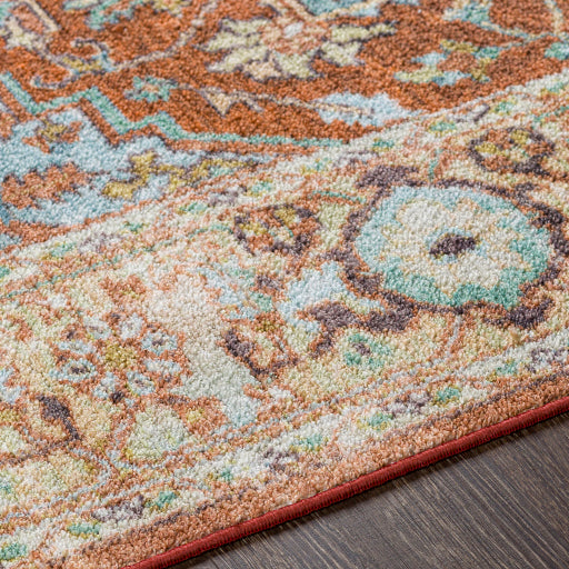 media image for Leicester Orange Rug Texture Image 270