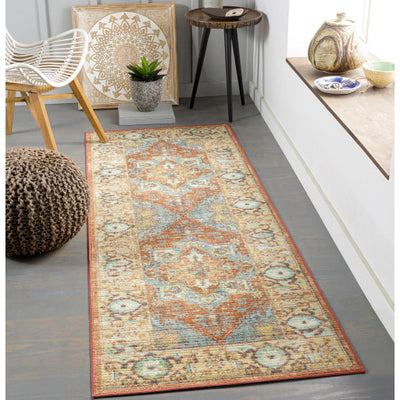 product image for Leicester Orange Rug Roomscene Image 2 2