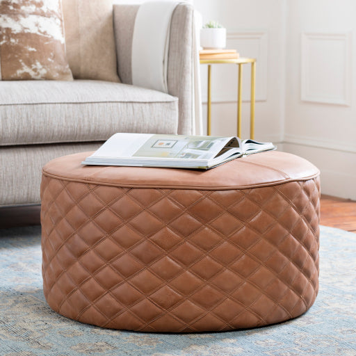 media image for Lance Leather Black Pouf Styleshot 2 Image 291