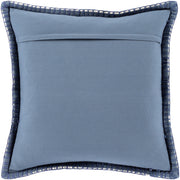 Lola 20 x 20 Block Print Pillow in Cream and Navy Blue