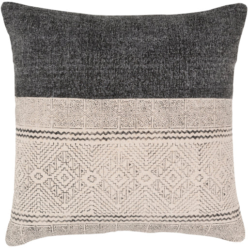 media image for Lola Cotton Black Pillow Flatshot Image 23