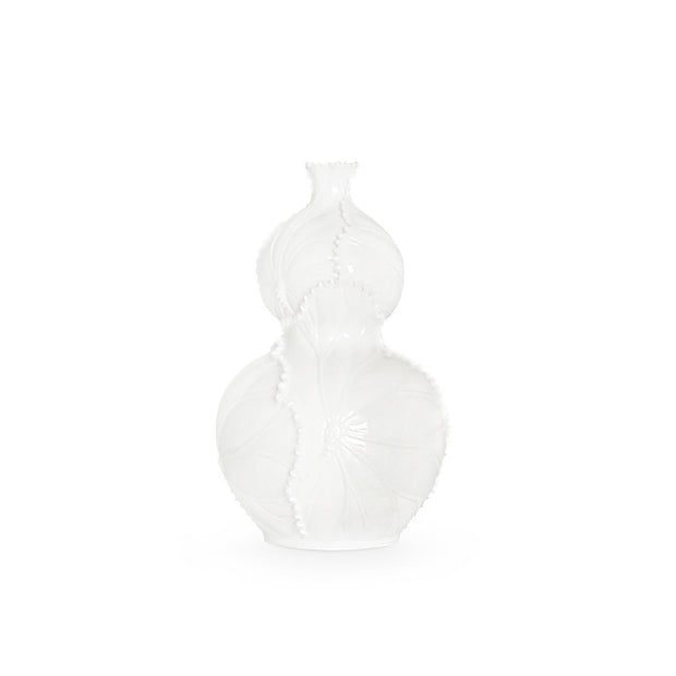 Lotus Double Gourd Vase in White by Bungalow 5