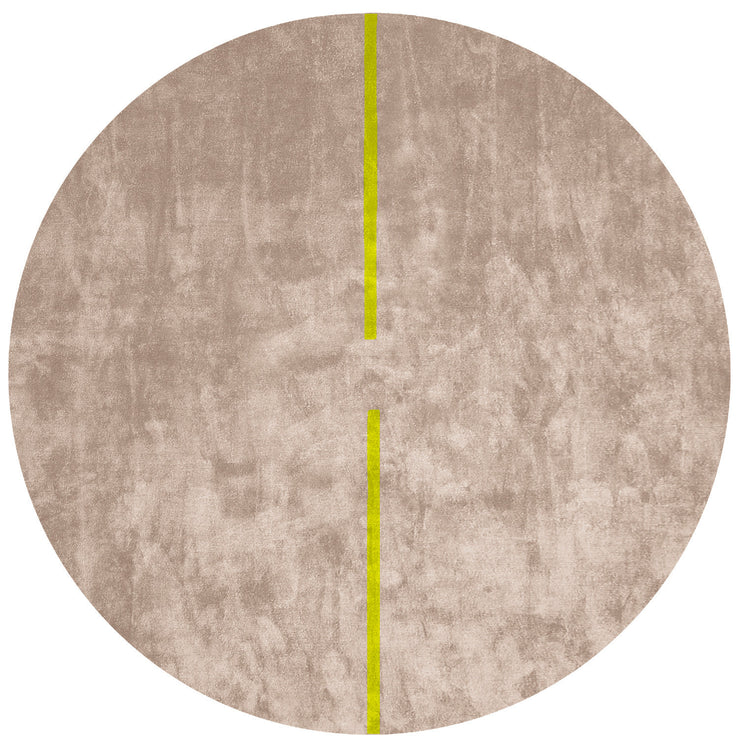 Lightsonic Hand Tufted Rug w/ Yellow Stripe design by Second Studio