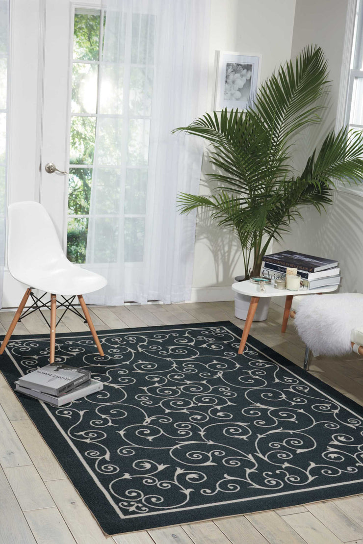 home garden black rug by nourison nsn 099446112118 5